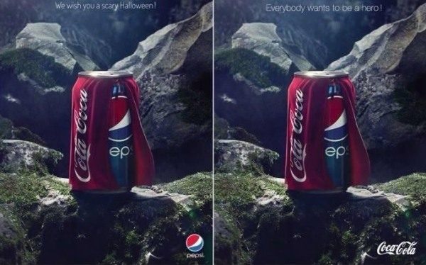 ejemplo de anuncio guerra publicitaria pepsi coca cola
