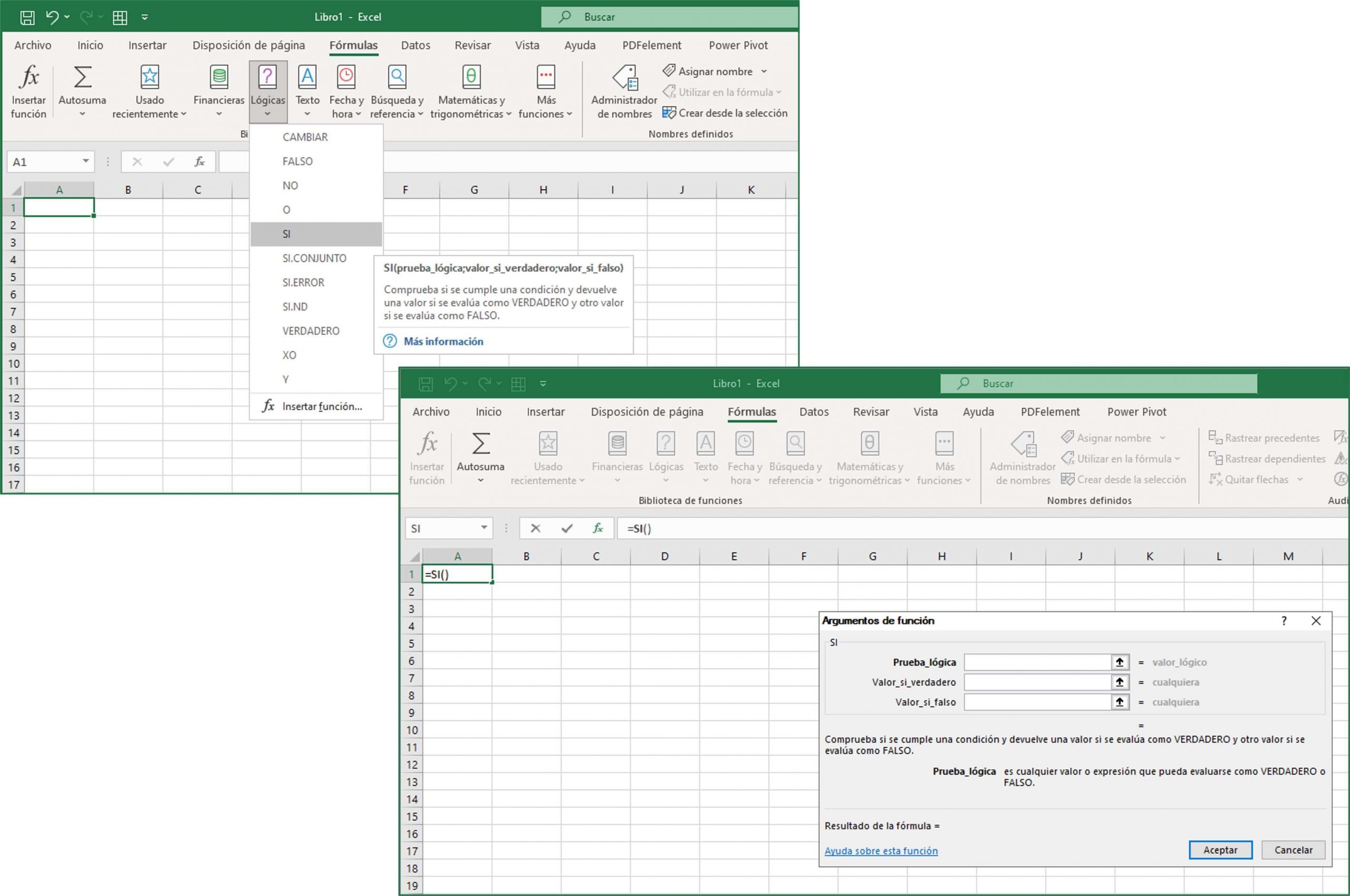 Funciones lógicas en Excel