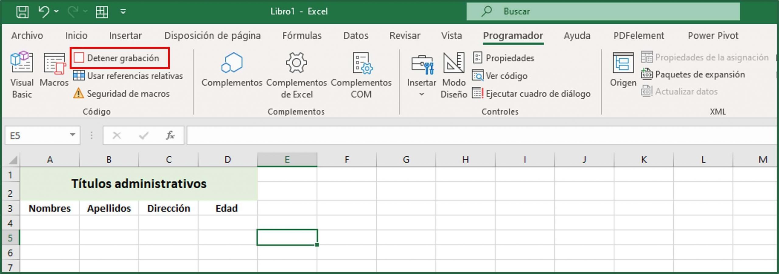 Macros en Excel