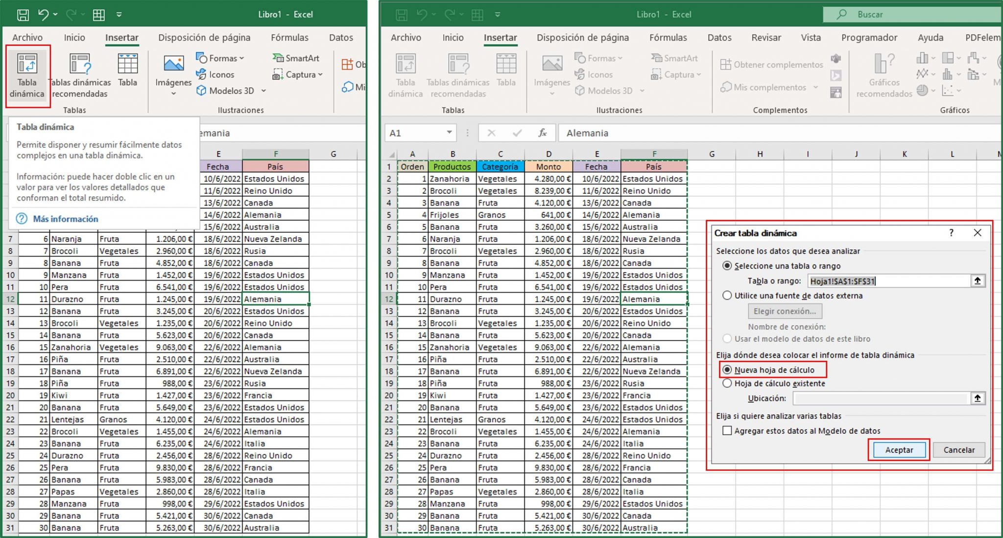 ¿Cómo crear una tabla dinámica en Excel? Neetwork Escuela de