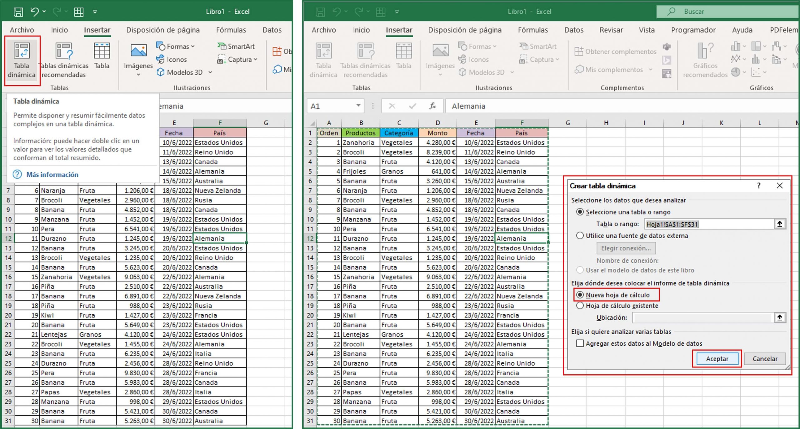 Tablas dinámicas en Excel