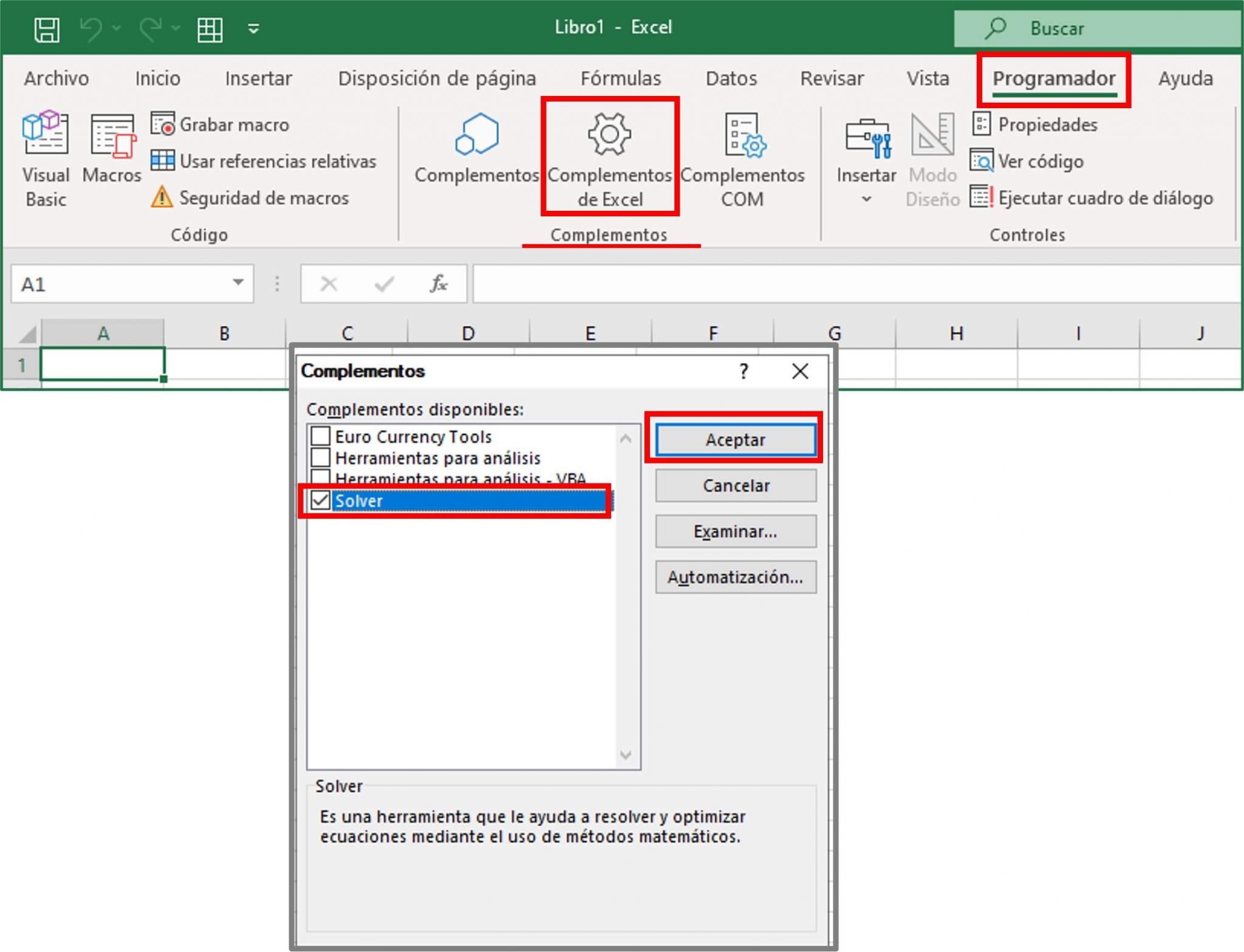 ¿Para que sirve el complemento SOLVER en Excel? - Neetwork - Escuela de ...