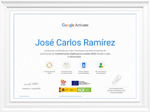 Curso de marketing digital de Google