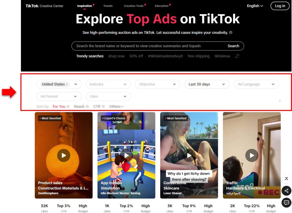 TikTok Ads Library